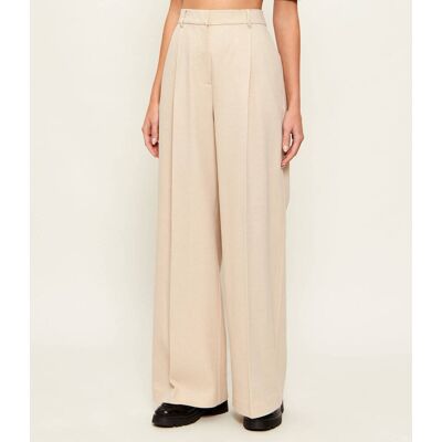 MM Spodnie MMLPANNO Relaxed fit beżowy M MM Spodnie MMLPANNO Relaxed fit beżowy M
