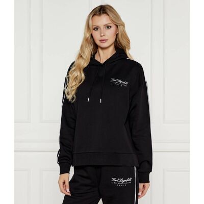 Karl Lagerfeld Bluza Hotel Oversize fit czarny XS Karl Lagerfeld Bluza Hotel Oversize fit czarny XS