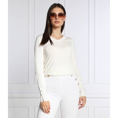 Guess Sweter Regular Fit biały XL Guess Sweter Regular Fit biały XL