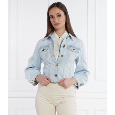 Pinko Kurtka jeansowa BOB GIUBBINO Cropped Fit błękitny 36 Pinko Kurtka jeansowa BOB GIUBBINO Cropped Fit błękitny 36