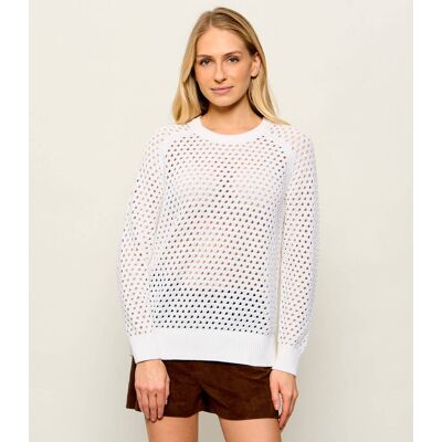 Michael Kors Sweter Fauchet Relaxed fit biały L Michael Kors Sweter Fauchet Relaxed fit biały L