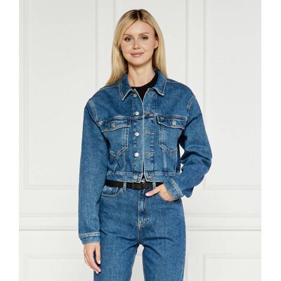 Tommy Jeans Kurtka jeansowa CLAIRE Cropped Fit niebieski XS Tommy Jeans Kurtka jeansowa CLAIRE Cropped Fit niebieski XS