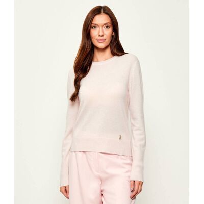 Patrizia Pepe Kaszmirowy sweter Regular Fit pudrowy róż M Patrizia Pepe Kaszmirowy sweter Regular Fit pudrowy róż M