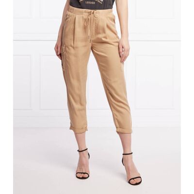 Pepe Jeans London Spodnie cargo JYNX Relaxed fit high waist beżowy 28/30 Pepe Jeans London Spodnie cargo JYNX Relaxed fit high waist beżowy 28/30