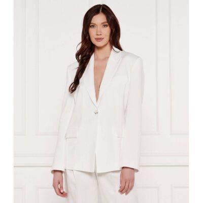 Pinko Marynarka Regular Fit z dodatkiem lnu biały 44 Pinko Marynarka Regular Fit z dodatkiem lnu biały 44