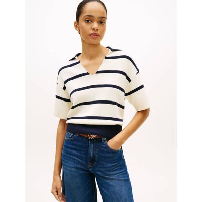 Tommy Hilfiger Sweter Relaxed fit ecru S Tommy Hilfiger Sweter Relaxed fit ecru S