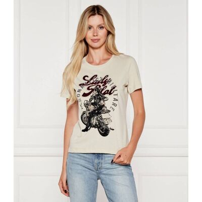 Aeronautica Militare T-shirt Regular Fit beżowy M Aeronautica Militare T-shirt Regular Fit beżowy M