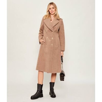 Guess Płaszcz LAILA shearling beżowy M Guess Płaszcz LAILA shearling beżowy M