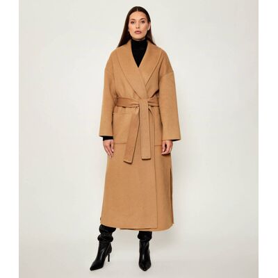Liu Jo Płaszcz z dodatkiem wełny camel 42 Liu Jo Płaszcz z dodatkiem wełny camel 42