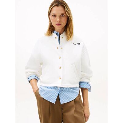 Tommy Hilfiger Kurtka bomber Cropped Fit ecru XL Tommy Hilfiger Kurtka bomber Cropped Fit ecru XL