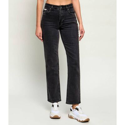 Calvin Klein Jeans Jeansy ESSENTIAL Straight fit high rise czarny 28/32 Calvin Klein Jeans Jeansy ESSENTIAL Straight fit high rise czarny 28/32