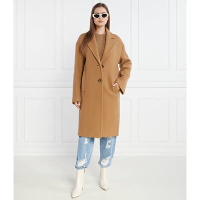 Pinko Wełniany płaszcz brązowy M Pinko Wełniany płaszcz brązowy M