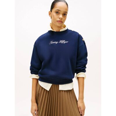 Tommy Hilfiger Bluza Relaxed fit granatowy XS Tommy Hilfiger Bluza Relaxed fit granatowy XS