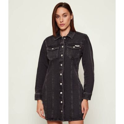 Calvin Klein Jeans Jeansowa sukienka czarny M Calvin Klein Jeans Jeansowa sukienka czarny M