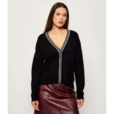 Marc Cain Kardigan Loose fit czarny 36 Marc Cain Kardigan Loose fit czarny 36