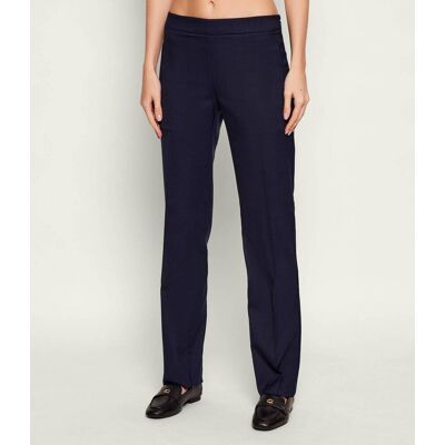 Pinko Spodnie PUGLIESE Slim Fit z dodatkiem wełny granatowy 40 Pinko Spodnie PUGLIESE Slim Fit z dodatkiem wełny granatowy 40