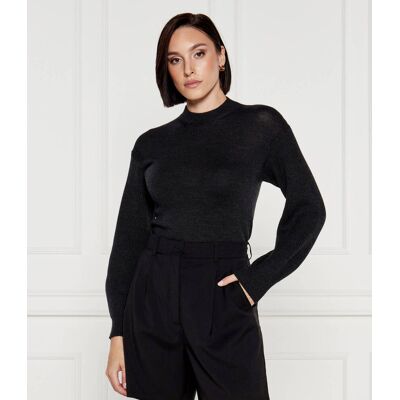 MM Wełniany sweter Slim Fit czarny XS MM Wełniany sweter Slim Fit czarny XS