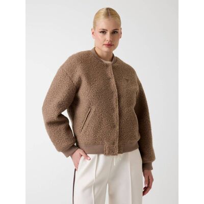 Guess ACTIVE Kurtka bomber Azha Sherpa Regular Fit shearling brązowy XS Guess ACTIVE Kurtka bomber Azha Sherpa Regular Fit shearling brązowy XS