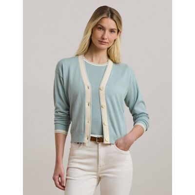 Polo Ralph Lauren LAUREN RALPH LAUREN Kardigan Loose fit błękitny XS Polo Ralph Lauren LAUREN RALPH LAUREN Kardigan Loose fit błękitny XS