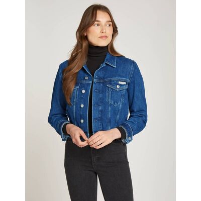 Calvin Klein Jeans Jeansowa kurtka 90s Cropped Fit niebieski 26 Calvin Klein Jeans Jeansowa kurtka 90s Cropped Fit niebieski 26