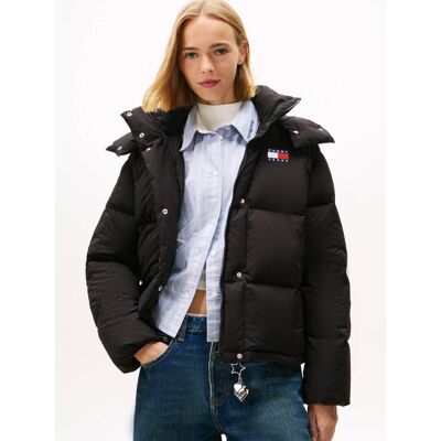 Tommy Jeans Puchowa kurtka ALASKA Relaxed fit czarny M Tommy Jeans Puchowa kurtka ALASKA Relaxed fit czarny M