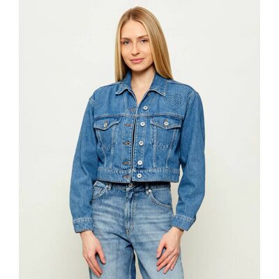 Hugo Blue Jeansowa kurtka Galatea_B Cropped Fit niebieski XS Hugo Blue Jeansowa kurtka Galatea_B Cropped Fit niebieski XS