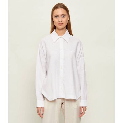 Gaëlle Paris Lniana koszula MANICA Loose fit biały 42 Gaëlle Paris Lniana koszula MANICA Loose fit biały 42