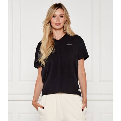 Aeronautica Militare T-shirt Regular Fit czarny M Aeronautica Militare T-shirt Regular Fit czarny M