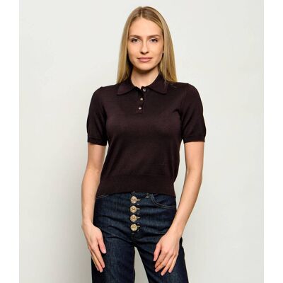 A.P.C. Polo Ruby Regular Fit brązowy XS A.P.C. Polo Ruby Regular Fit brązowy XS
