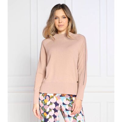 Marc Cain Wełniany sweter Regular Fit z dodatkiem kaszmiru pudrowy róż 34 Marc Cain Wełniany sweter Regular Fit z dodatkiem kaszmiru pudrowy róż 34