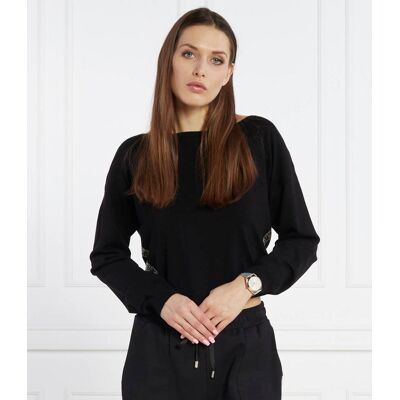 Liu Jo Sport Sweter Cropped Fit czarny XL Liu Jo Sport Sweter Cropped Fit czarny XL