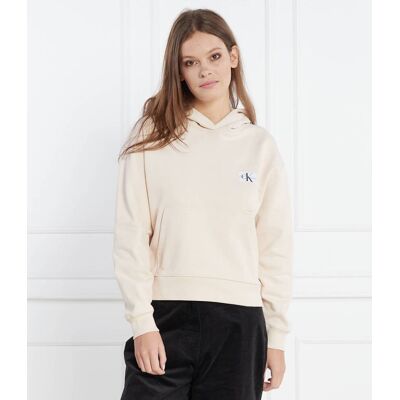 Calvin Klein Jeans Bluza Regular Fit beżowy L Calvin Klein Jeans Bluza Regular Fit beżowy L