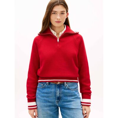 Tommy Hilfiger Sweter VARSITY Loose fit czerwony L Tommy Hilfiger Sweter VARSITY Loose fit czerwony L