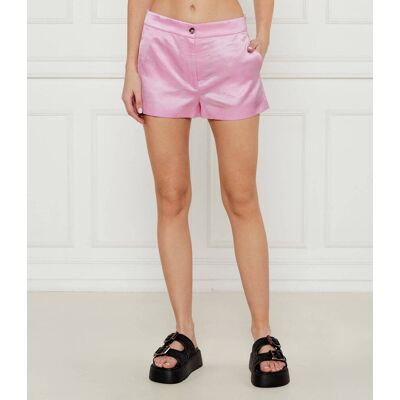 Pinko Szorty SCINTILLE Regular Fit z dodatkiem lnu różowy 38 Pinko Szorty SCINTILLE Regular Fit z dodatkiem lnu różowy 38