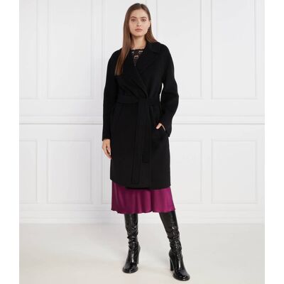 Pinko Wełniany płaszcz czarny 42 Pinko Wełniany płaszcz czarny 42