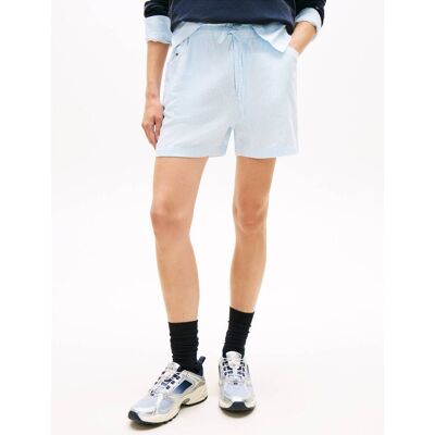 Tommy Jeans Lniane szorty TJW ESSENTIAL Regular Fit błękitny M Tommy Jeans Lniane szorty TJW ESSENTIAL Regular Fit błękitny M