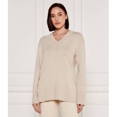 Joop! Sweter Regular Fit z dodatkiem wełny i kaszmiru beżowy 38 Joop! Sweter Regular Fit z dodatkiem wełny i kaszmiru beżowy 38