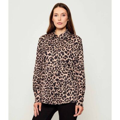Guess Koszula CONCETTA Regular Fit brązowy S Guess Koszula CONCETTA Regular Fit brązowy S