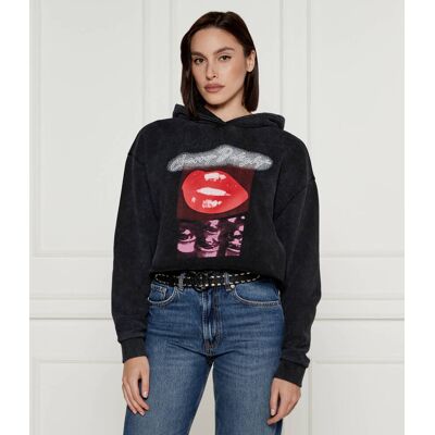 HUGO Bluza Dephana_3 Cropped Fit czarny XL HUGO Bluza Dephana_3 Cropped Fit czarny XL