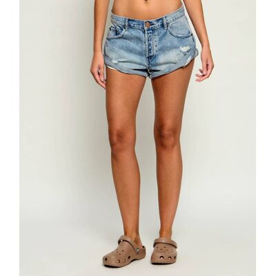 One Teaspoon Szorty Bandits Loose fit low waist niebieski 26 One Teaspoon Szorty Bandits Loose fit low waist niebieski 26