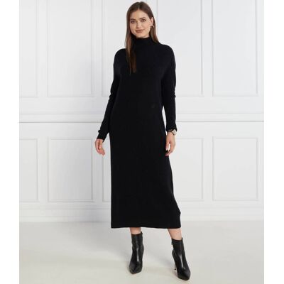 Tommy Hilfiger Wełniana sukienka MD WOOL CASH ROLL-NK z dodatkiem kaszmiru czarny XS Tommy Hilfiger Wełniana sukienka MD WOOL CASH ROLL-NK z dodatkiem kaszmiru czarny XS
