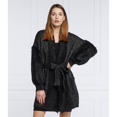 Liu Jo Kardigan Relaxed fit z dodatkiem wełny czarny S Liu Jo Kardigan Relaxed fit z dodatkiem wełny czarny S