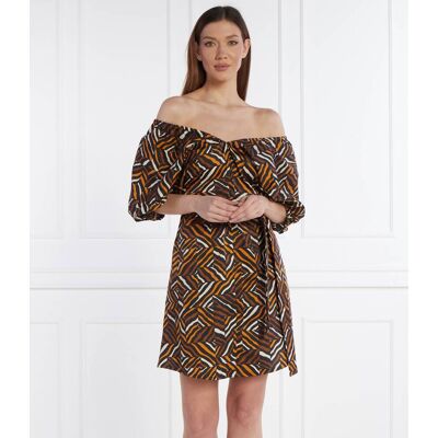 Weekend MaxMara Sukienka CURVONE brązowy 34 Weekend MaxMara Sukienka CURVONE brązowy 34