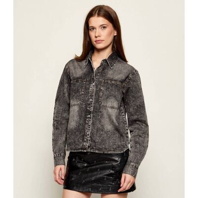 One Teaspoon Jeansowa koszula NIXIE Classic fit grafitowy S One Teaspoon Jeansowa koszula NIXIE Classic fit grafitowy S