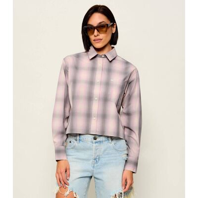 Guess Jeans Koszula Cropped Fit różowy M Guess Jeans Koszula Cropped Fit różowy M