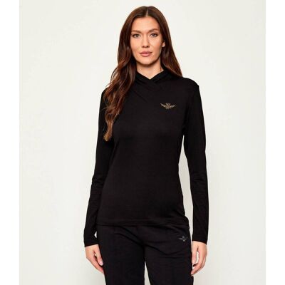 Aeronautica Militare Bluzka Regular Fit czarny L Aeronautica Militare Bluzka Regular Fit czarny L