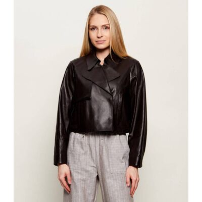 Boss BLACK Skórzana kurtka Sarcae Relaxed fit brązowy 42 Boss BLACK Skórzana kurtka Sarcae Relaxed fit brązowy 42
