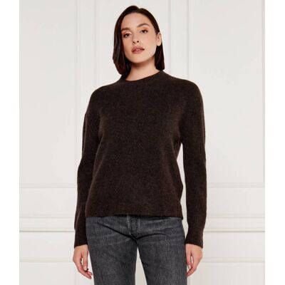 Samsøe Samsøe Wełniany sweter ANOUR Loose fit brązowy XS Samsøe Samsøe Wełniany sweter ANOUR Loose fit brązowy XS