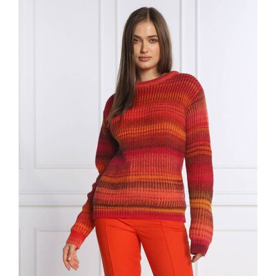 Patrizia Pepe Sweter Regular Fit z dodatkiem wełny pomarańczowy L Patrizia Pepe Sweter Regular Fit z dodatkiem wełny pomarańczowy L