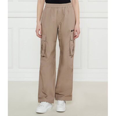 Karl Lagerfeld Jeans Spodnie cargo flare fit brązowy M Karl Lagerfeld Jeans Spodnie cargo flare fit brązowy M